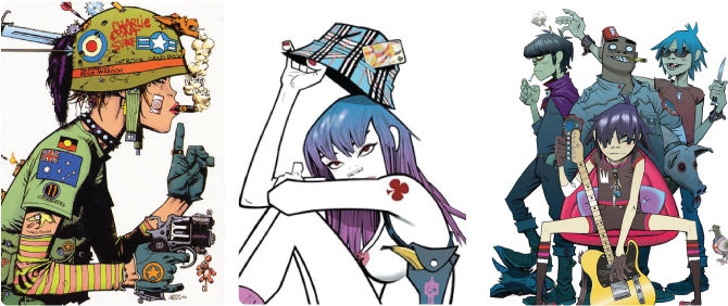 His Most Popular Work Is With The Comic Book Tank Girl - Gorillaz 2017 New Album (724x346), Png Download