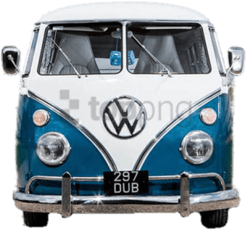 Volkwagen Camper Van Front View Png - Volkswagen (590x350), Png Download
