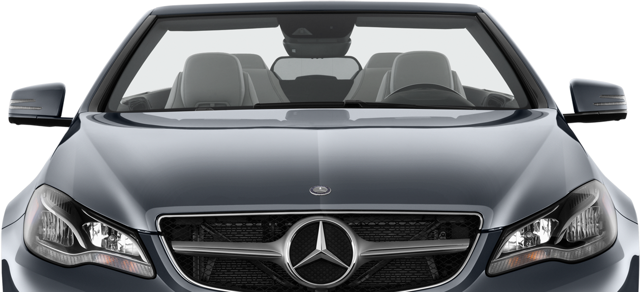 Locations - Mercedes Convertible 2016 Front (1600x685), Png Download