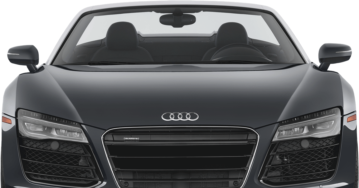 Locations - Audi R8 Front View (1600x685), Png Download