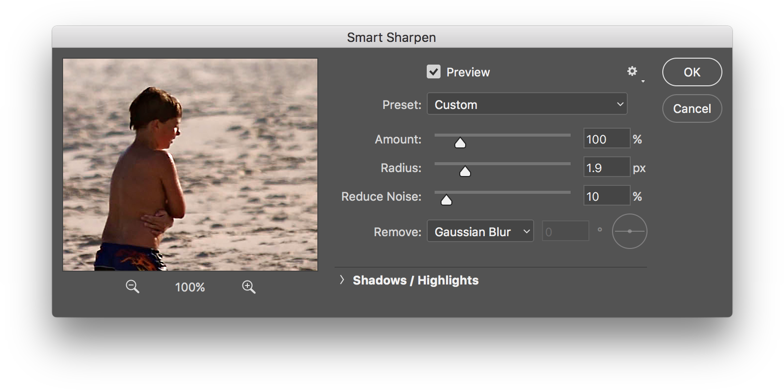 Smart Sharpen Dialogue Box - Dialog Box (1604x814), Png Download