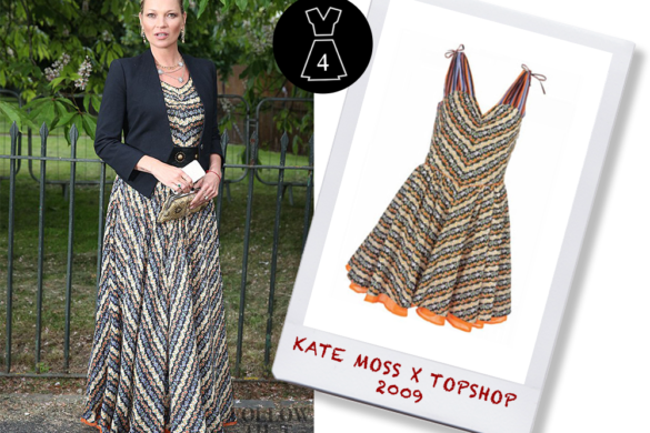 Kate Moss In Kate Moss For Topshop - Kate Moss Topshop Dress 2009 (585x390), Png Download