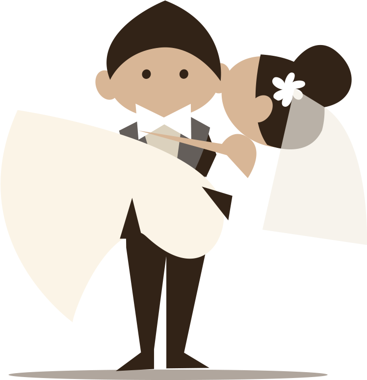 Download Novios Boda Png - Cartoon Bride And Groom Invitation PNG Image  with No Background 