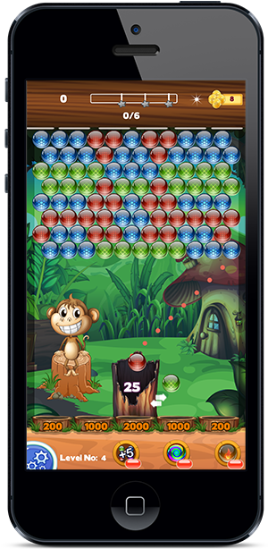 Jungle Tree Bubble Shooter - Cartoon (299x622), Png Download