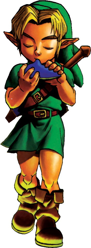 Link Ocarina Of Time Png - Legend Of Zelda: Ocarina Of Time (366x966), Png Download