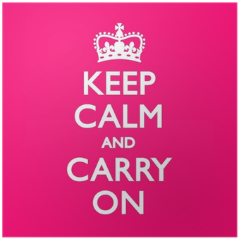 Keep Calm And Carry On Pink (400x400), Png Download