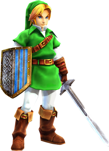 Link From Ocarina Of Time Or Majora's Mask - Link Height Ocarina Of Time (432x600), Png Download