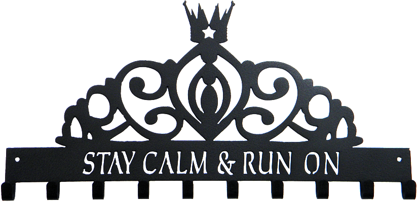 Disney Princess Tiara Stay Calm Run On Black 10 Hook - Gender Reveal Girl (850x400), Png Download