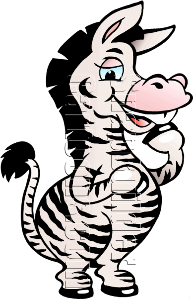 Zebra On Hind Legs (600x600), Png Download