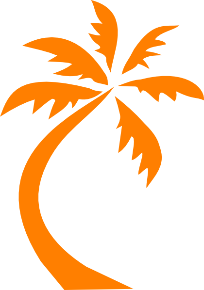 Palm Tree Clip Art At Clker - Green Palm Trees Transparent Background (420x598), Png Download