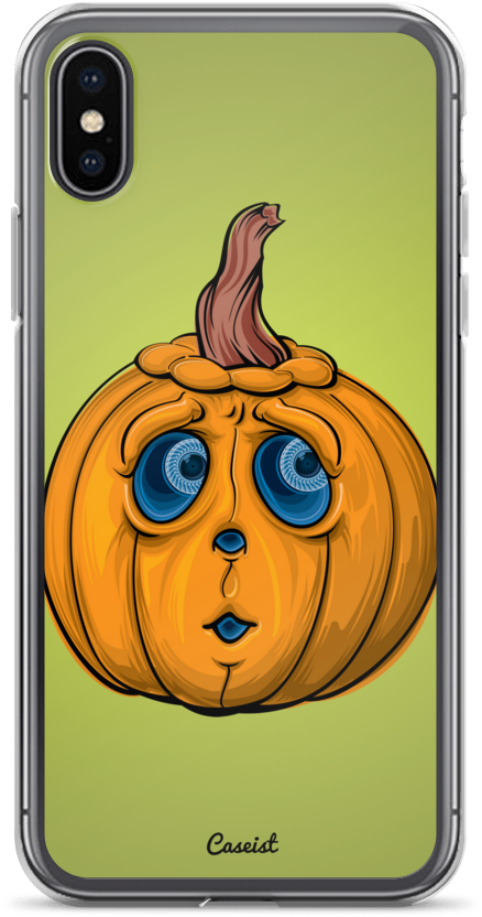 Frightened Cartoon Pumpkin Iphone Case - Halloween-kürbis Runder Magnet 5,1 Cm (1000x1000), Png Download