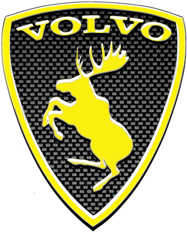 Moose Sticker B Cf2 3d Yellow Volvo - Volvo Prancing Moose Logo (398x461), Png Download