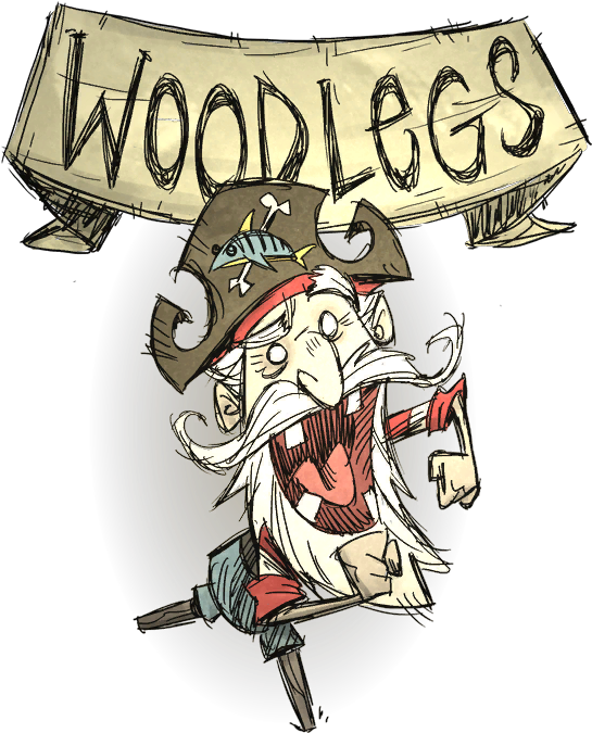 Don T Starve Together Woodlegs (555x696), Png Download