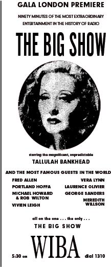 The Big Show 19510 Premiere Over Wiba From Sep - September 30 (250x544), Png Download