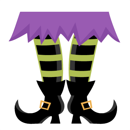 Shoes Svg Cartoon School - Halloween Witch Feet Clipart (432x432), Png Download