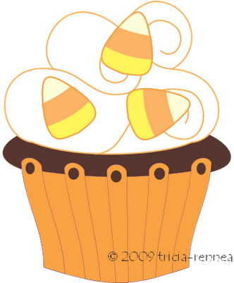 Halloween Clipart Baking - Halloween Cupcake Clip Art (338x400), Png Download