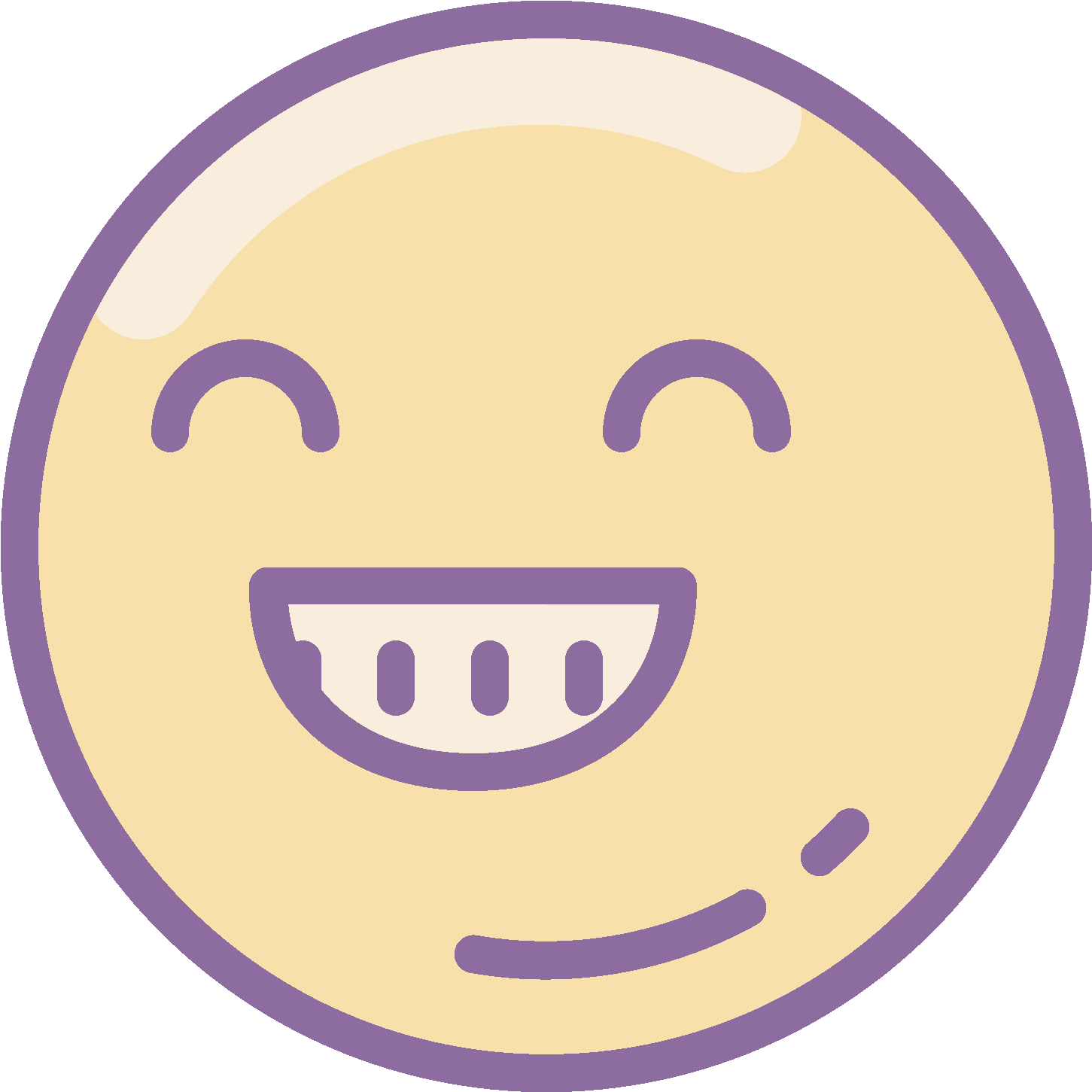 There Is A Circle With Medium Bluntness Of A Line - Happy Face (1600x1600), Png Download