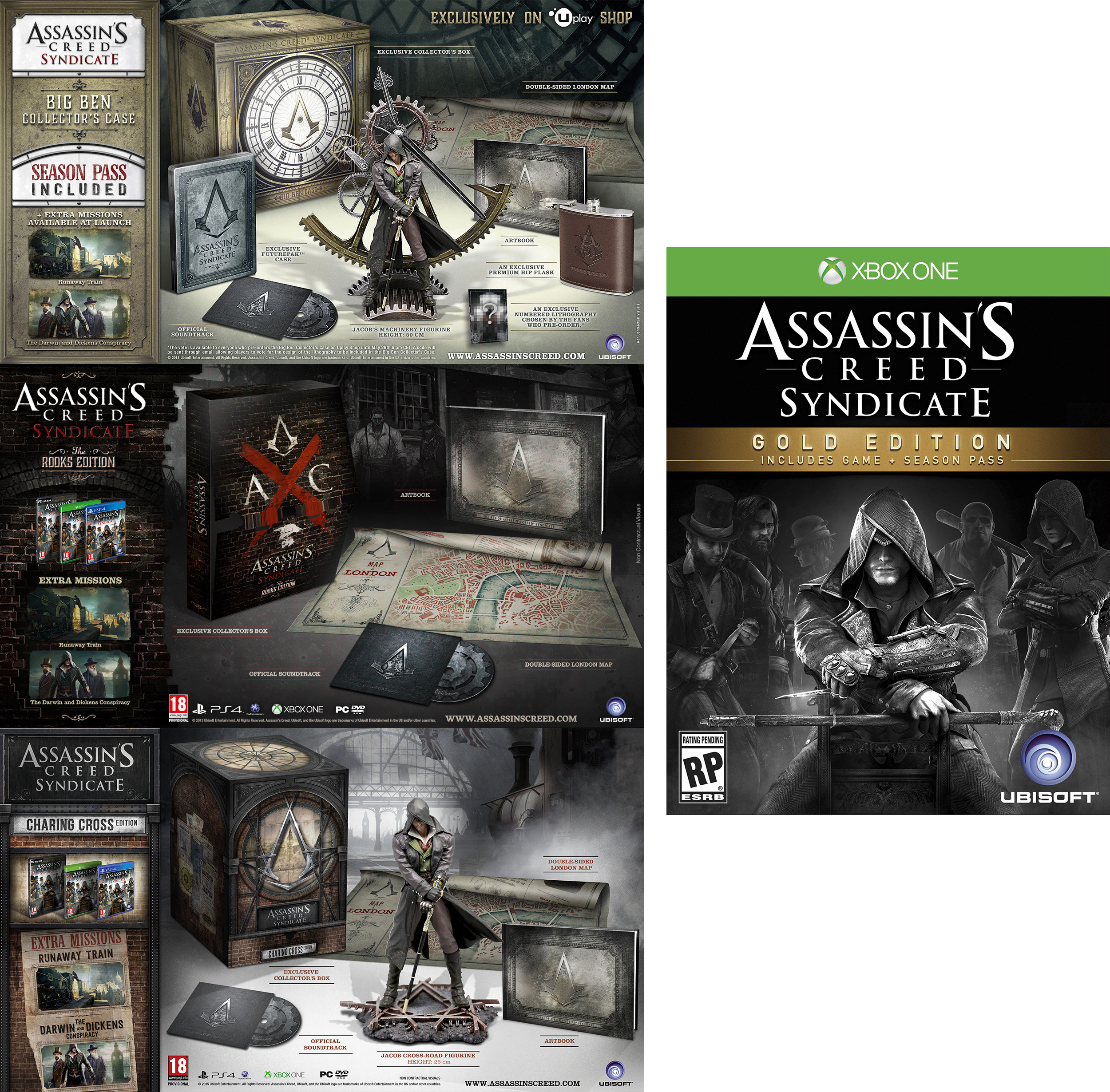 Assassin's Creed Syndicate Will Be Available Worldwide - Assassins Creed Syndicate - Big Ben Collectors Edition (2500x2460), Png Download