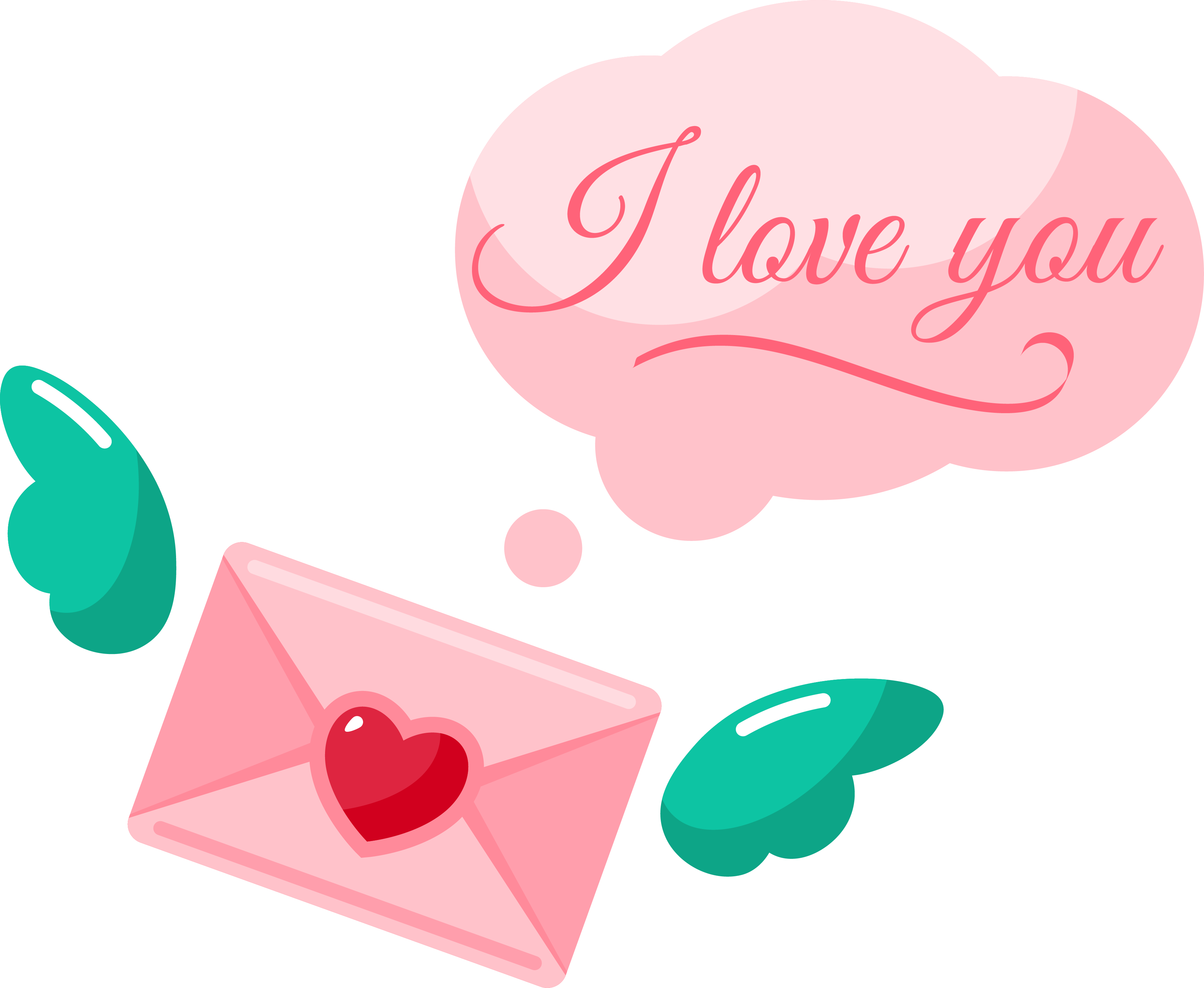 Envelope - Sobre En Dibujo Rosado (3515x2884), Png Download
