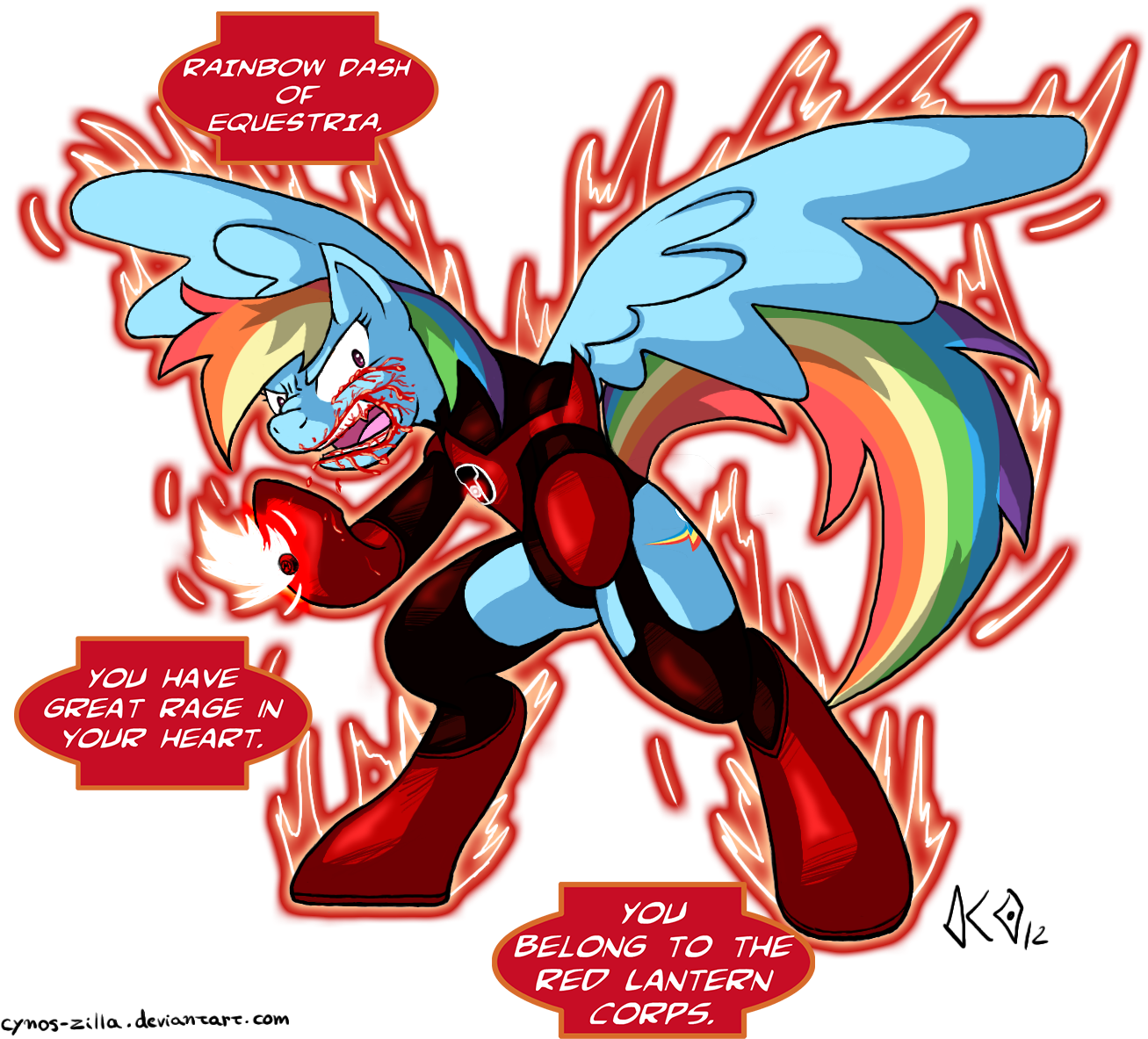 Cynos Zilla, Blackest Night, Blood, Dc Comics, Green - My Little Pony Lantern Corps (1339x1202), Png Download
