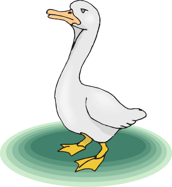 Cartoon Goose Png - White Goose Throw Blanket (552x600), Png Download