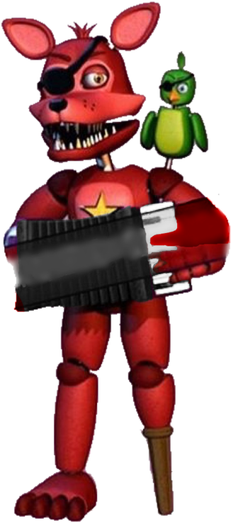 Foxy Transparent Freddy Fazbear Clip Art Free Library - Rockstar Foxy Ultimate Custom Night (894x893), Png Download