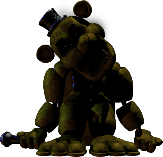 Golden Five Nights At S Wiki Fandom - Fnaf Golden Freddy (541x521), Png Download