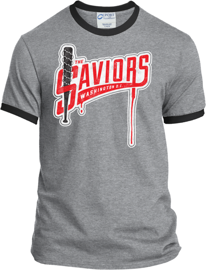 The Saviors / Negan Ringer T-shirts Featuring Lucille - Smart T Shirt Design (1155x1155), Png Download