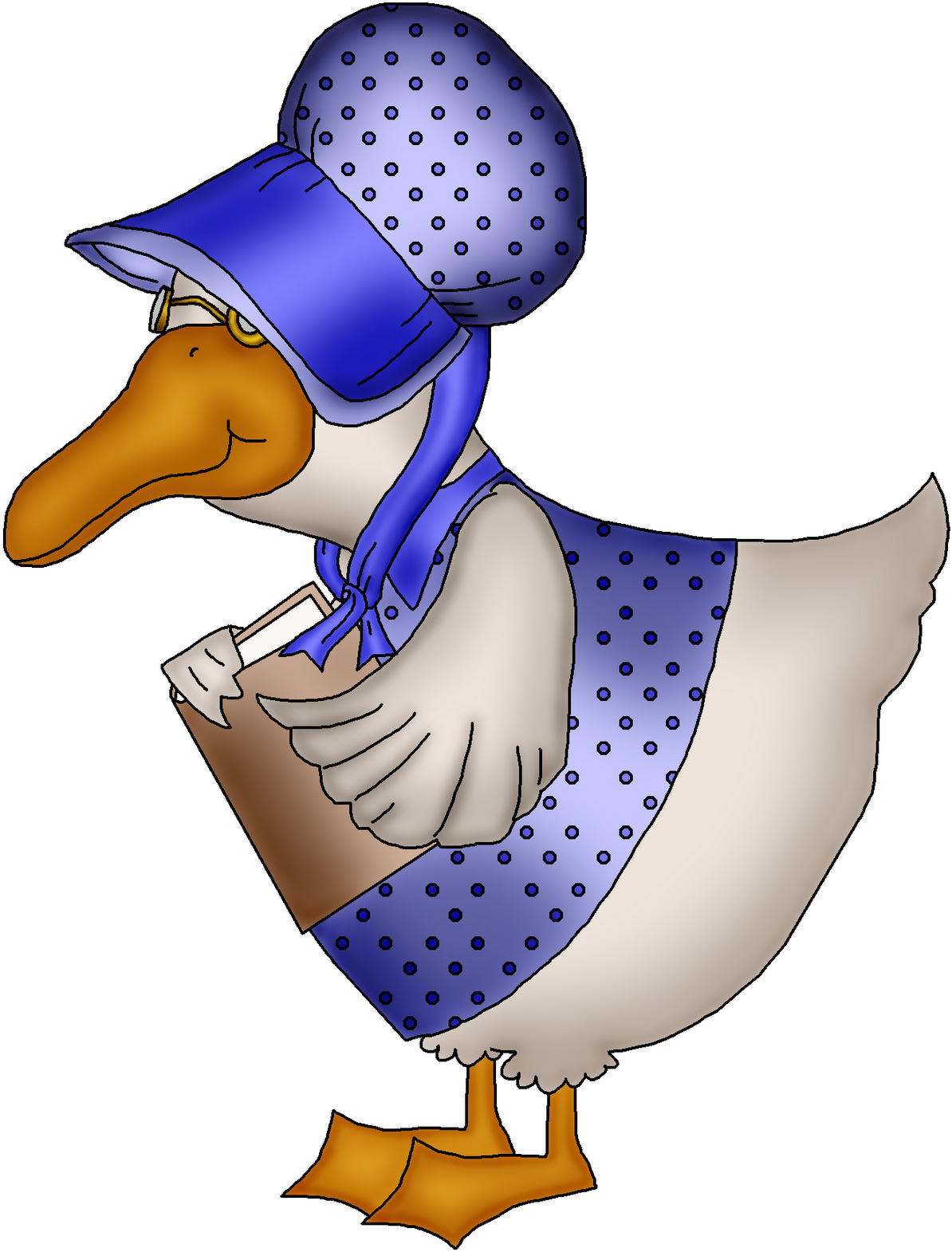 Goose Clipart Illustration - Old Mother Goose Clipart (1242x1600), Png Download