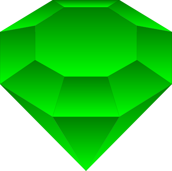 Gem Clipart Minecraft Emerald - Emerald Clipart (600x597), Png Download