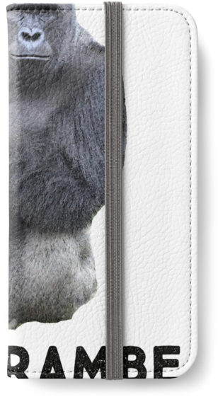 Rip Harambe - Black Text - Mobile Phone (500x761), Png Download