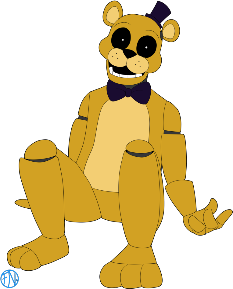Golden Freddy By Fnafnations Fnaf Night Guards, Pole - Five Nights At Freddy's (788x1014), Png Download