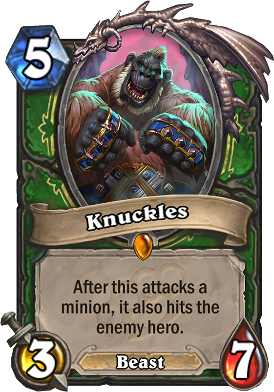 Knuckles Card - Dyn O Matic Hearthstone (567x811), Png Download