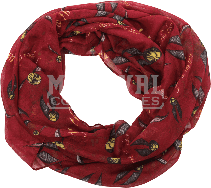 Golden Snitch Lightweight Infinity Scarf - Harry Potter - Golden Snitch Infinity Scarf (850x850), Png Download