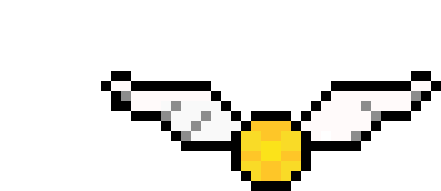 Golden Snitch - Golden Snitch Pixel Art (500x250), Png Download