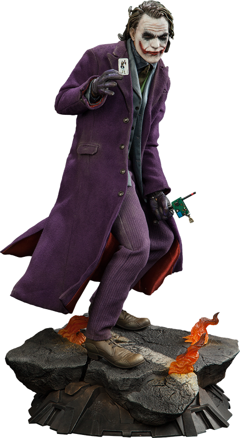 The Dark Knight - Sideshow Premium Format Joker (480x873), Png Download