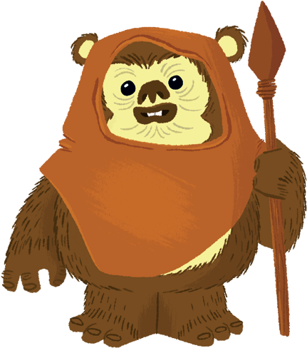 Star Wars - Star War Clip Art Ewok (500x500), Png Download