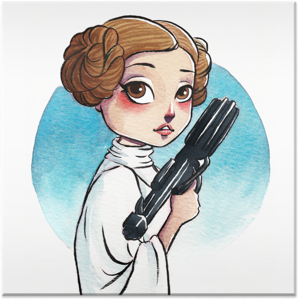 Azulejo Princesa Leia De Sabrina Erasna - Leia Organa (800x800), Png Download