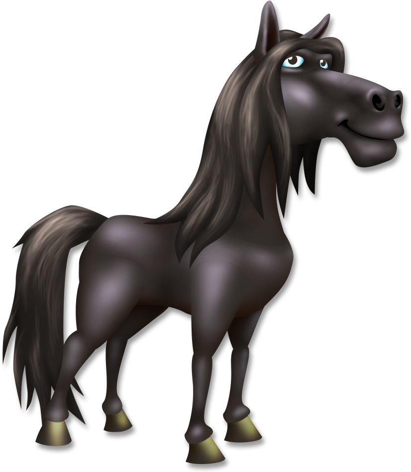 Andalusian Horse - Hay Day Black Horse (947x947), Png Download