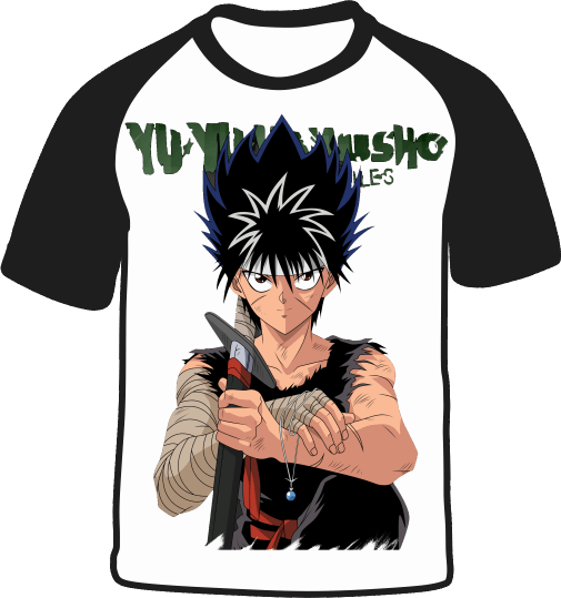 Camiseta Yu Yu Hakusho Hiei - Soul Eater Blusa (505x539), Png Download