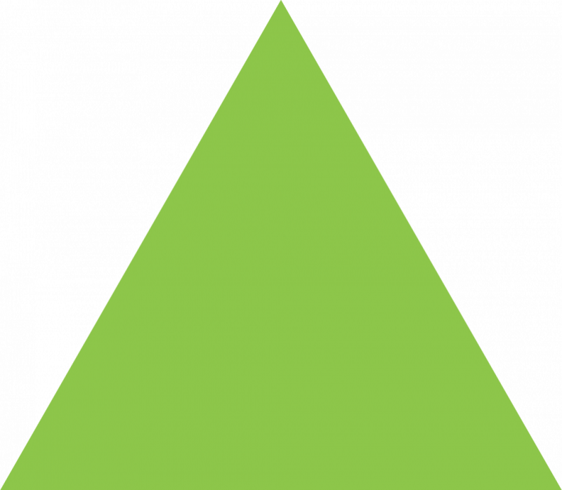 Green Triangle - Coloured Isosceles Triangle (600x524), Png Download