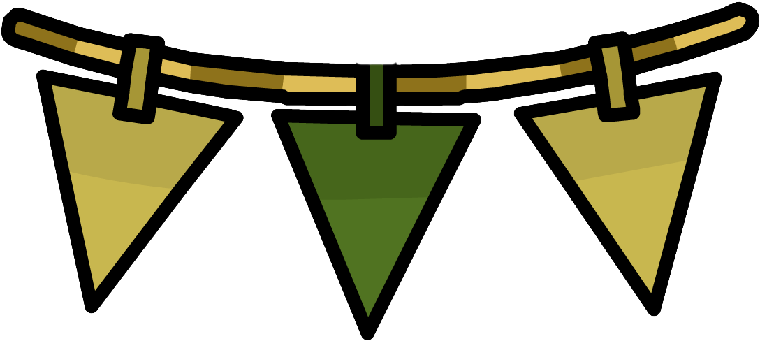 Green Triangle Pennants Furniture Icon Id 2001 (1101x490), Png Download