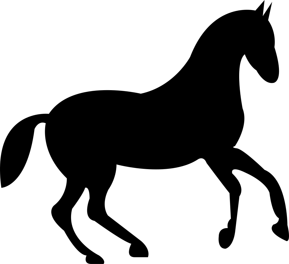 Dancing Race Black Horse Comments - Horse Running Rider Silhouette (980x896), Png Download