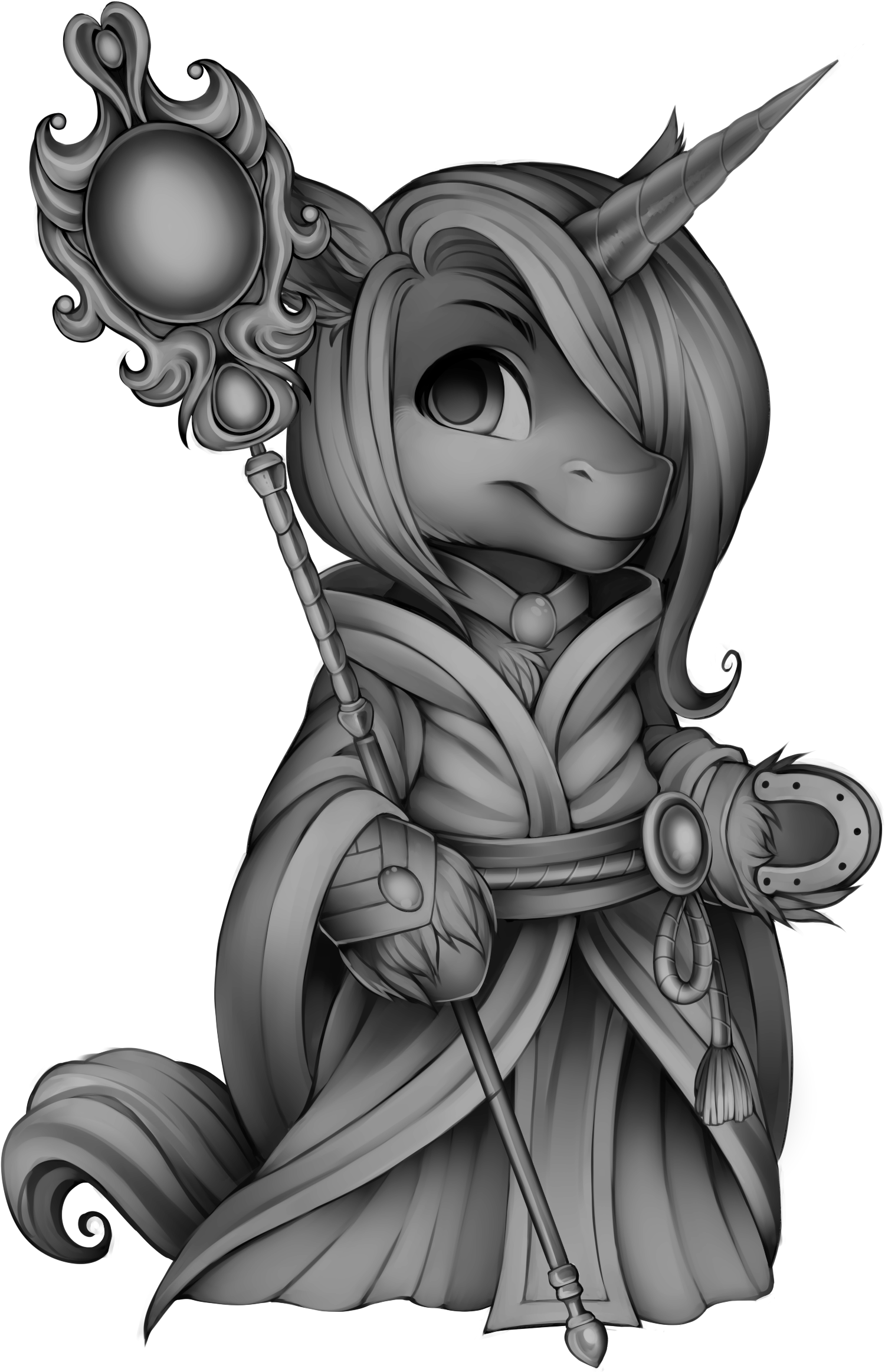 Sorcerer Horse - Furvilla Horse Base (1631x2391), Png Download