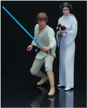Deals On Star Wars Luke Princess Artfx - Kotobukiya Star Wars: Luke Skywalker And Princess Leia (380x380), Png Download