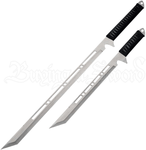 2 Piece Silver Ninja Sword Set - Szco Supplies Ninja Sword Set (silver) (550x550), Png Download