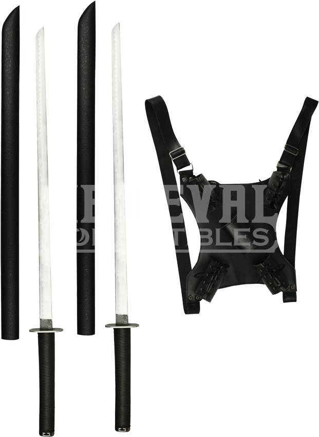 Double Ninja Sword Set - Sword (850x850), Png Download