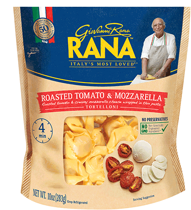 Roasted Tomato & Mozzarella Tortelloni - Butternut Squash Ravioli Brands (580x493), Png Download
