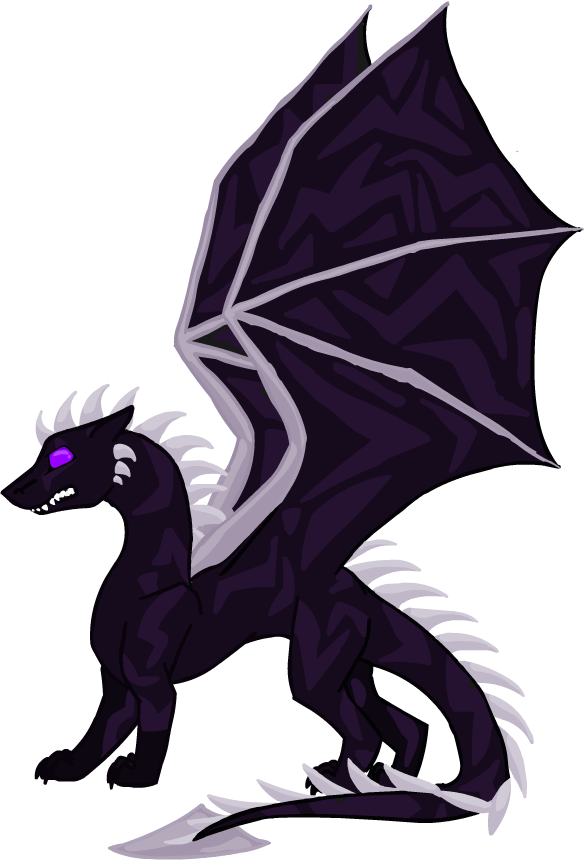 Enderman Drawing Ender Dragon - Ender Dragon Anime Png (585x860), Png Download