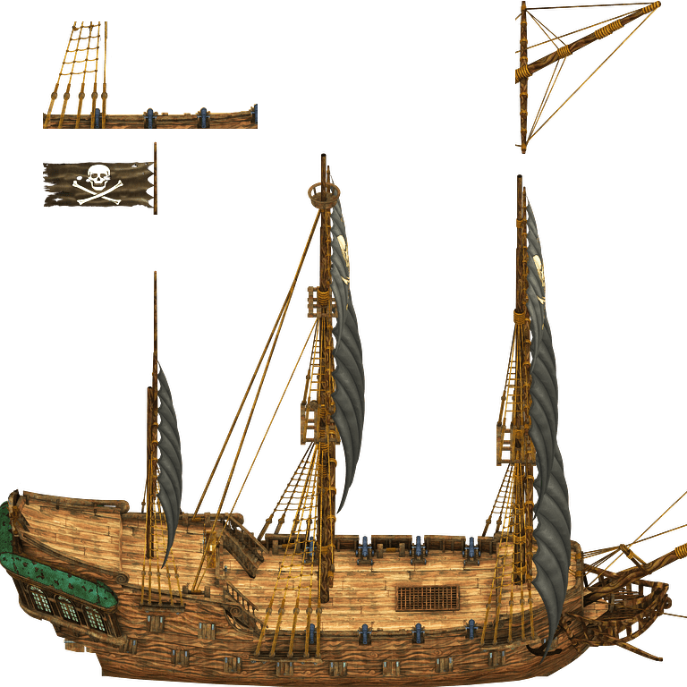 Rpg Maker Pirate Ship (768x768), Png Download